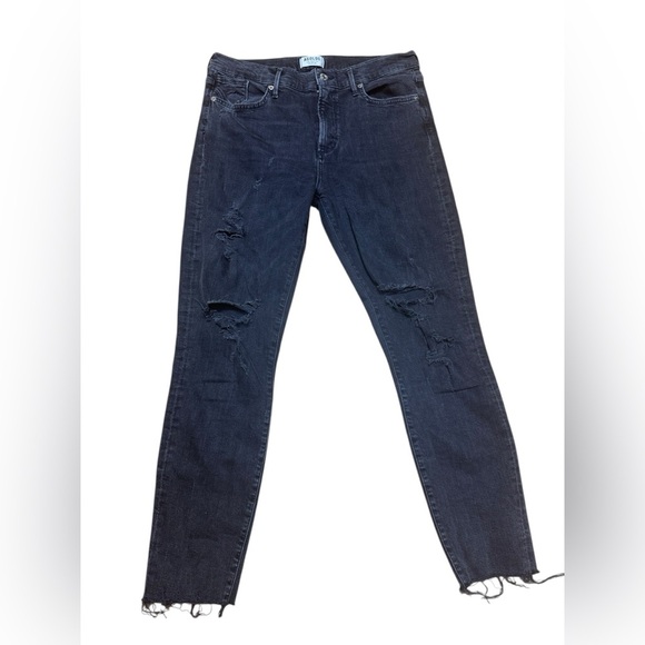 Agolde los ángeles premium.Black Skinny Jeans Distressed Design - Picture 1 of 8